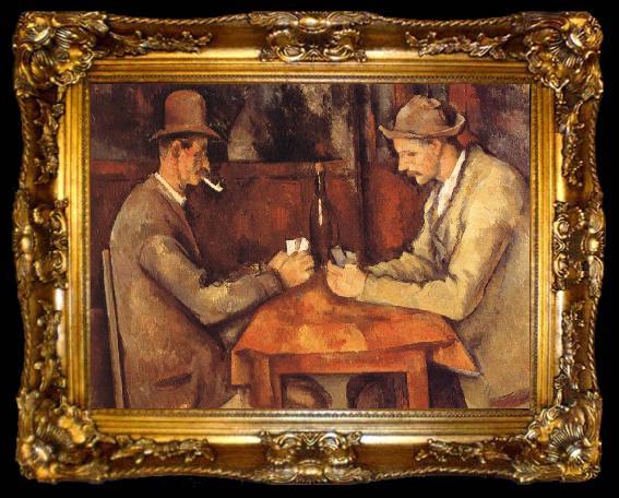 framed  Paul Cezanne Card players, ta009-2